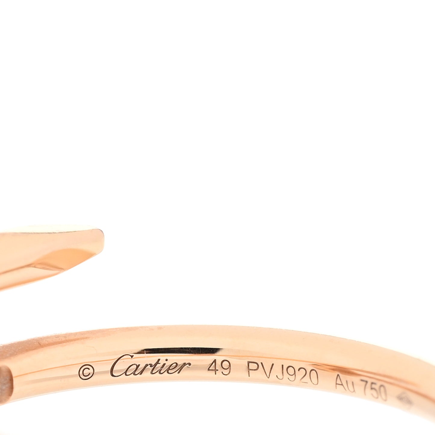 18K Pink Gold Small Juste Un Clou Ring 49 4.75