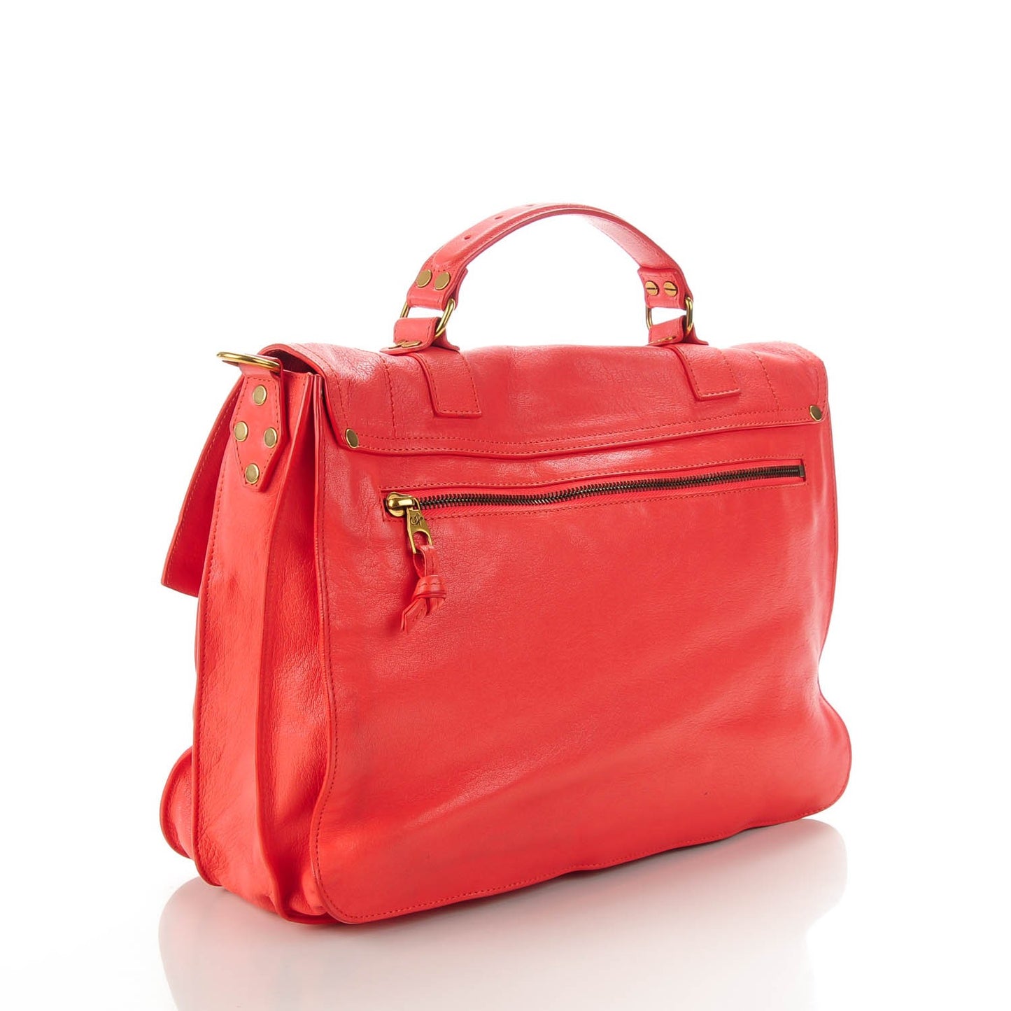 Lambskin Large PS1 Satchel Deep Coral