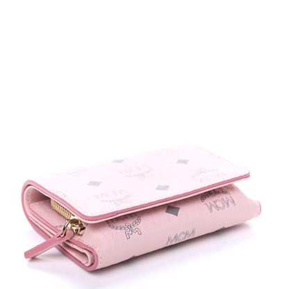 MCM Visetos Trifold Wallet Pink 4 of 9