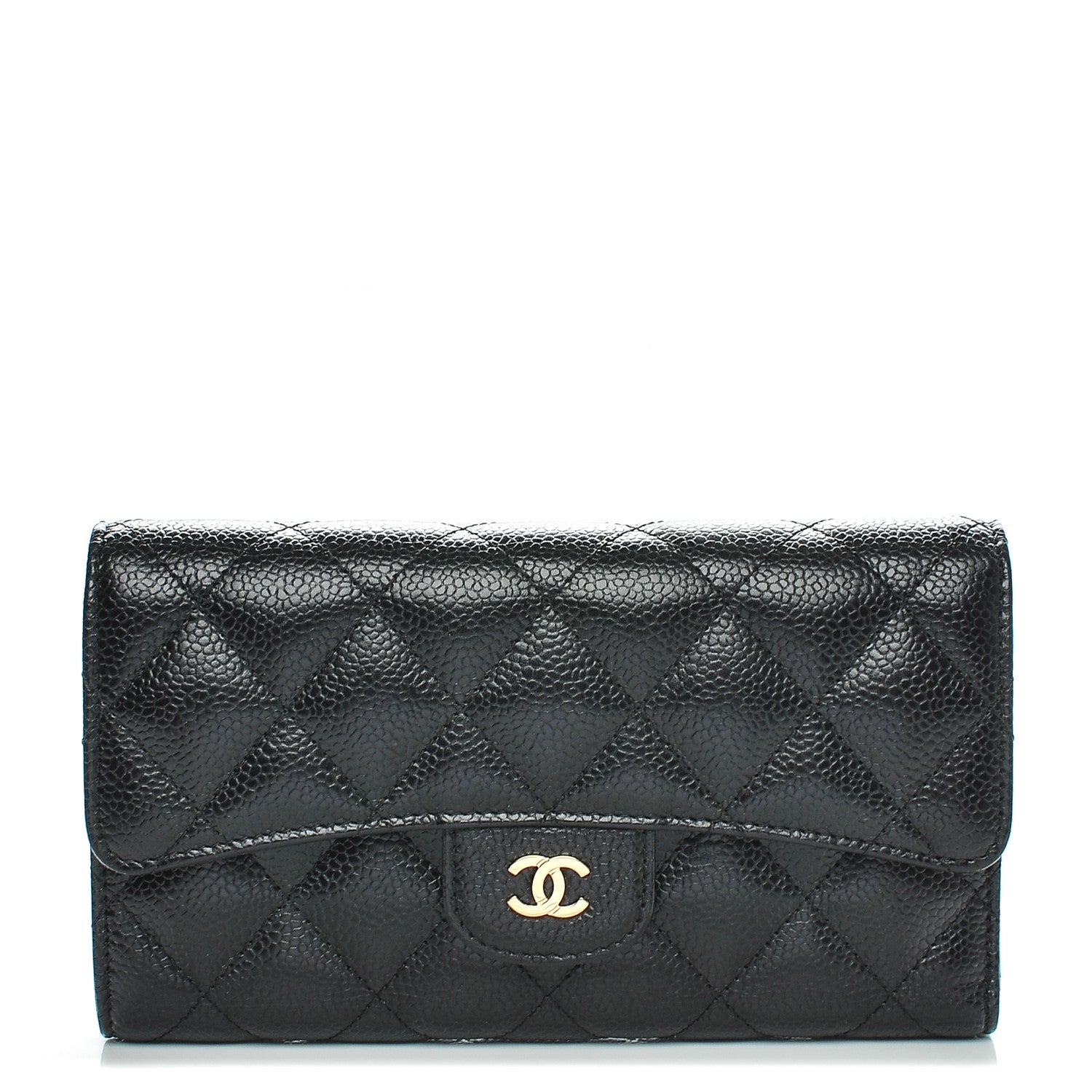 Chanel Caviar Quilted Large Flap Wallet Black 1 of 7