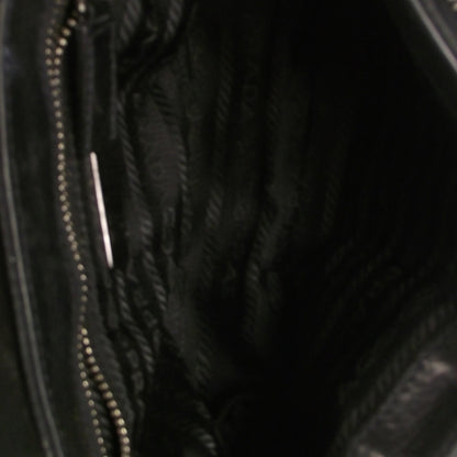 Prada Tessuto Buckle Shoulder Bag Black 8 of 8