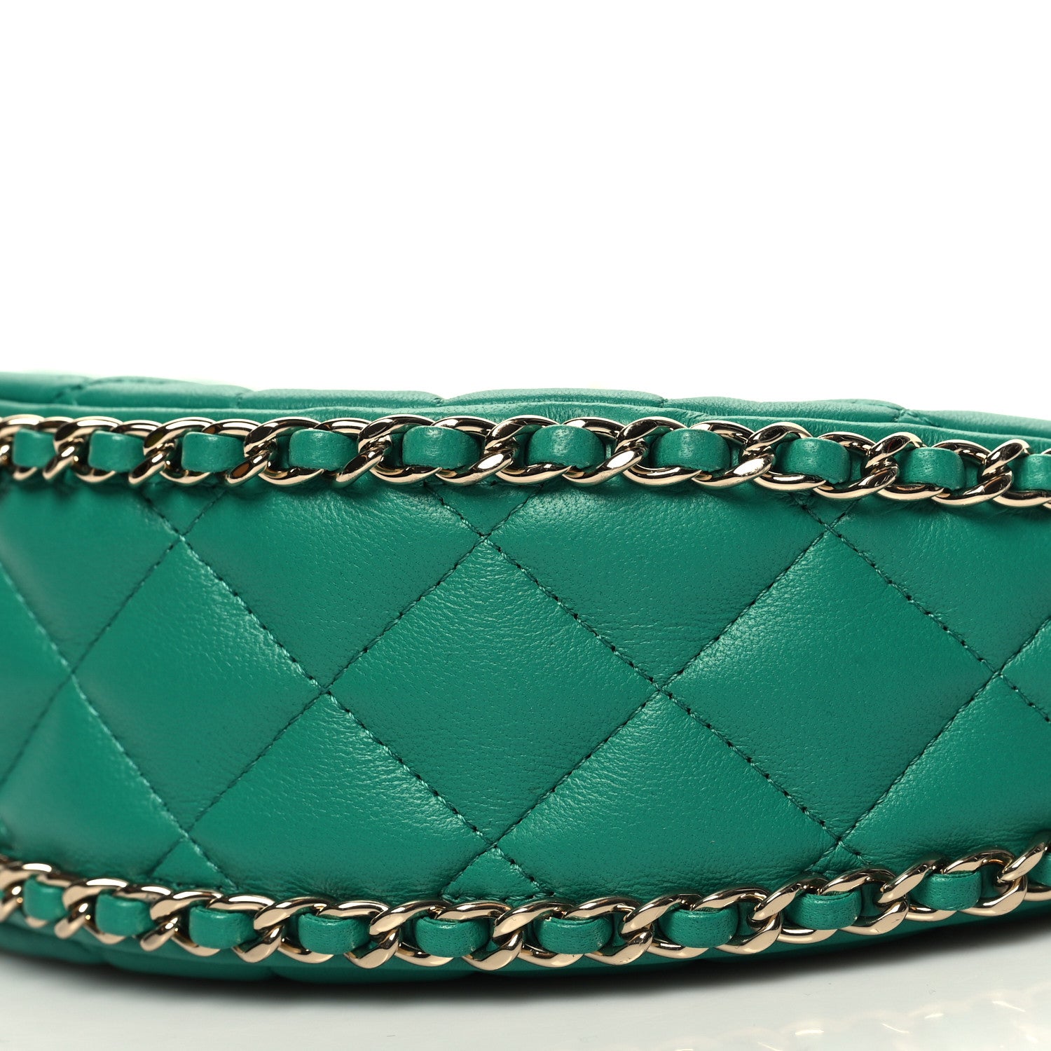 Chanel Lambskin Quilted Small Hobo Bag Green 10 of 10