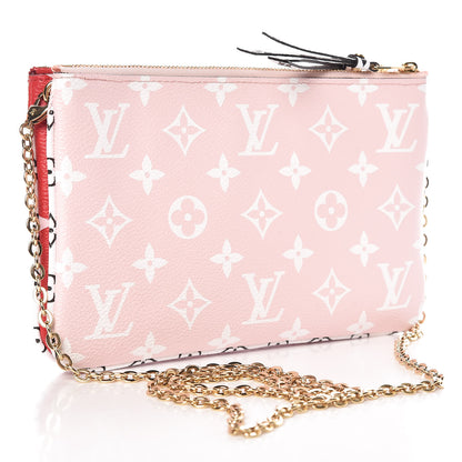 Louis Vuitton Monogram Giant Double Zip Pochette Rouge 3 of 8