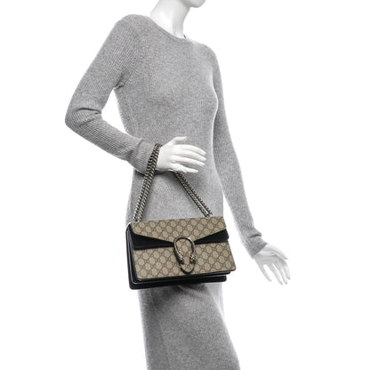 Gucci GG Supreme Monogram Small Dionysus Shoulder Bag Black 2 of 7