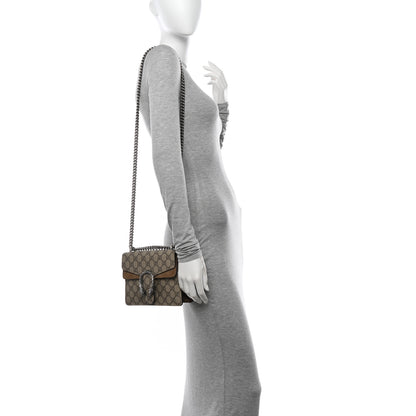 Gucci GG Supreme Monogram Mini Dionysus Shoulder Bag Taupe 2 of 14
