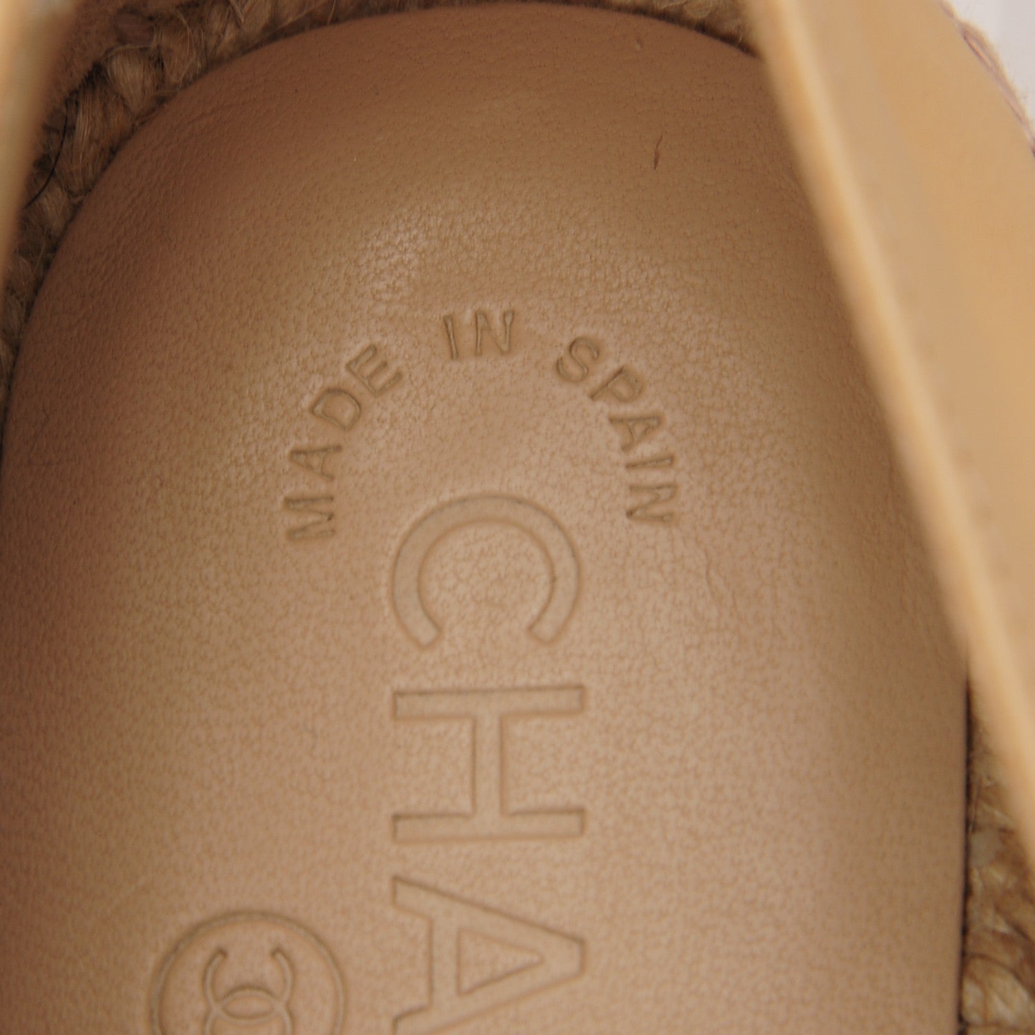 Chanel Lambskin CC Espadrilles 37 Beige Black 8 of 9