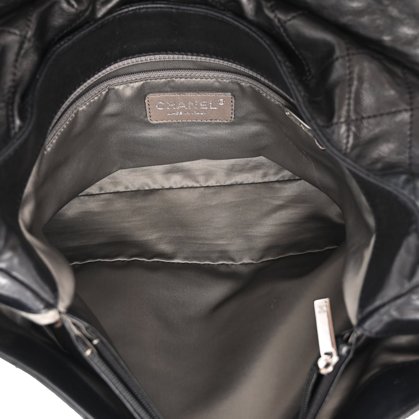 Lambskin Quilted Sharpei Flap Black