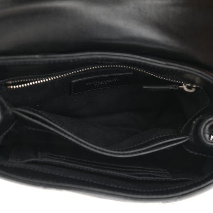 Saint Laurent Calfskin Y Quilted Monogram Toy Loulou Crossbody Bag Black 6 of 11