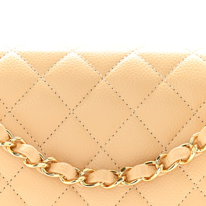 Chanel Caviar Quilted Medium Double Flap Beige 8 of 11
