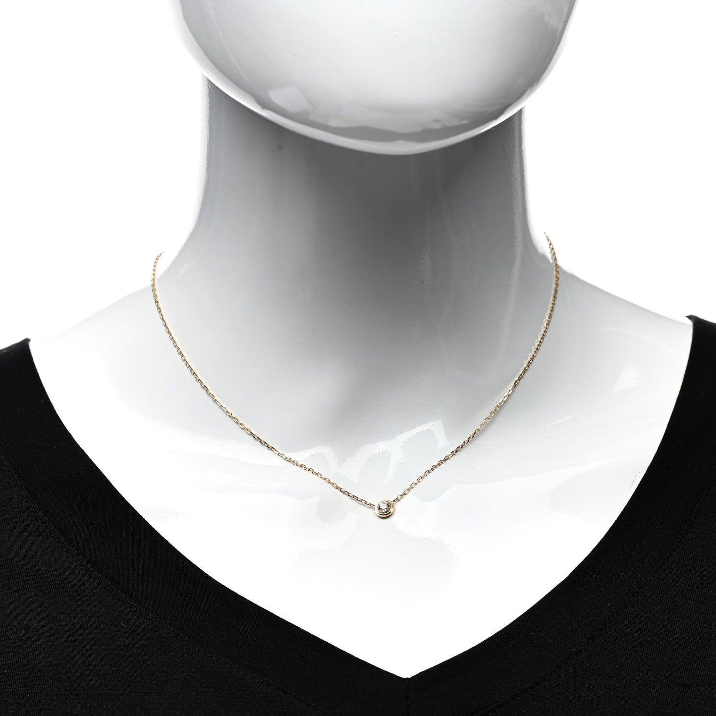 18K Yellow Gold Diamond LM D'Amour Pendant Necklace