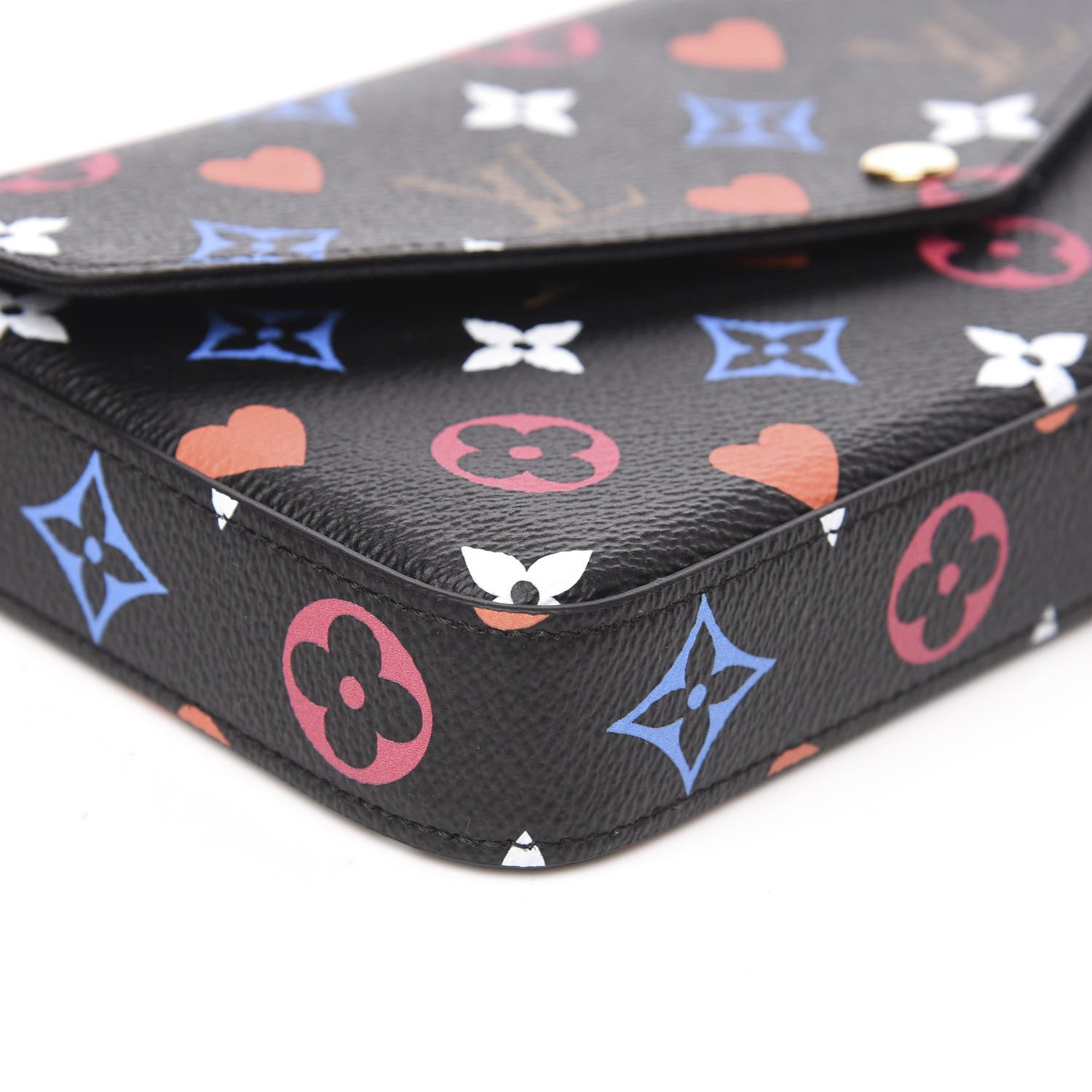 Louis Vuitton Game On Felicie Chain Wallet Black 9 of 11