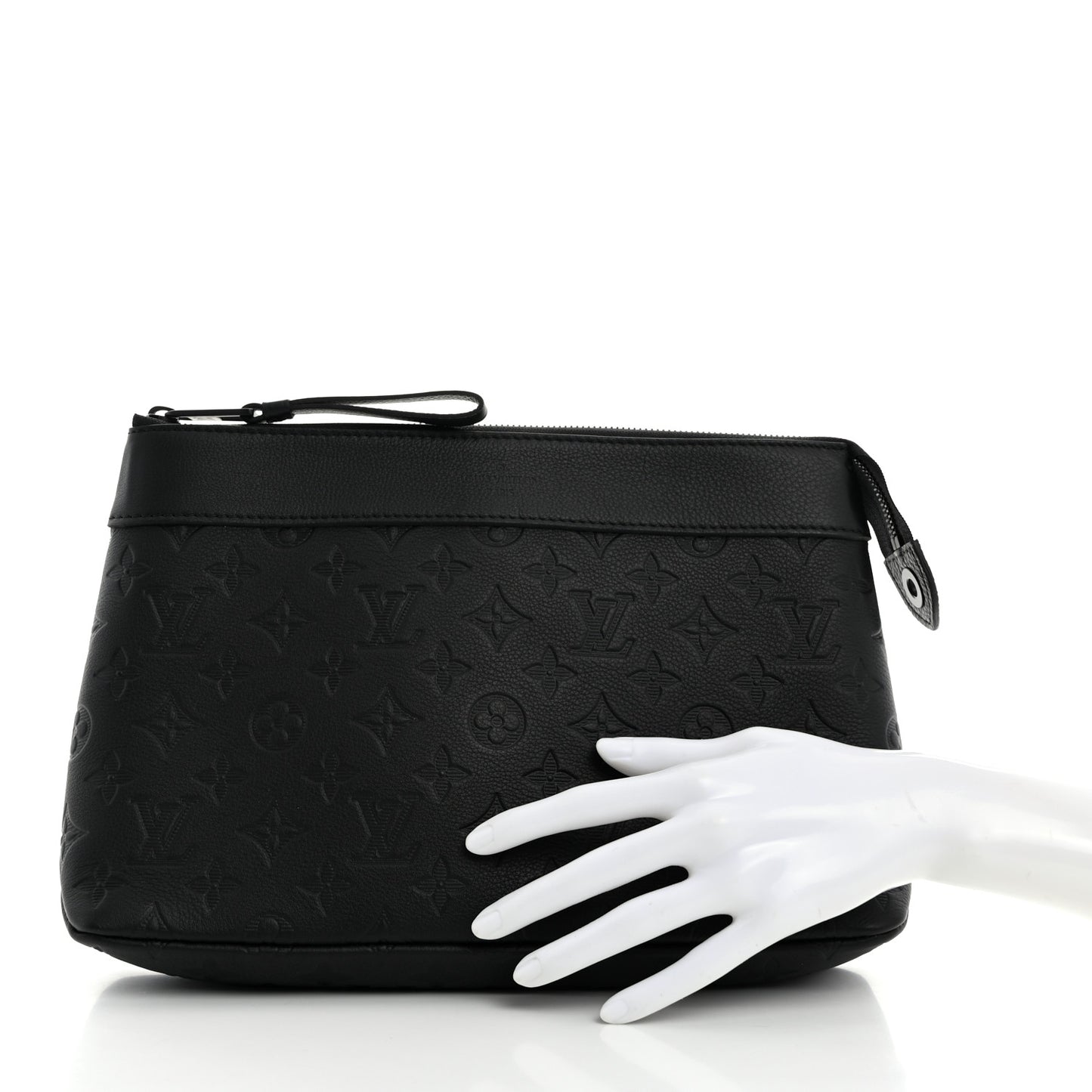 Shadow Calfskin Monogram Pochette Voyage Souple Black