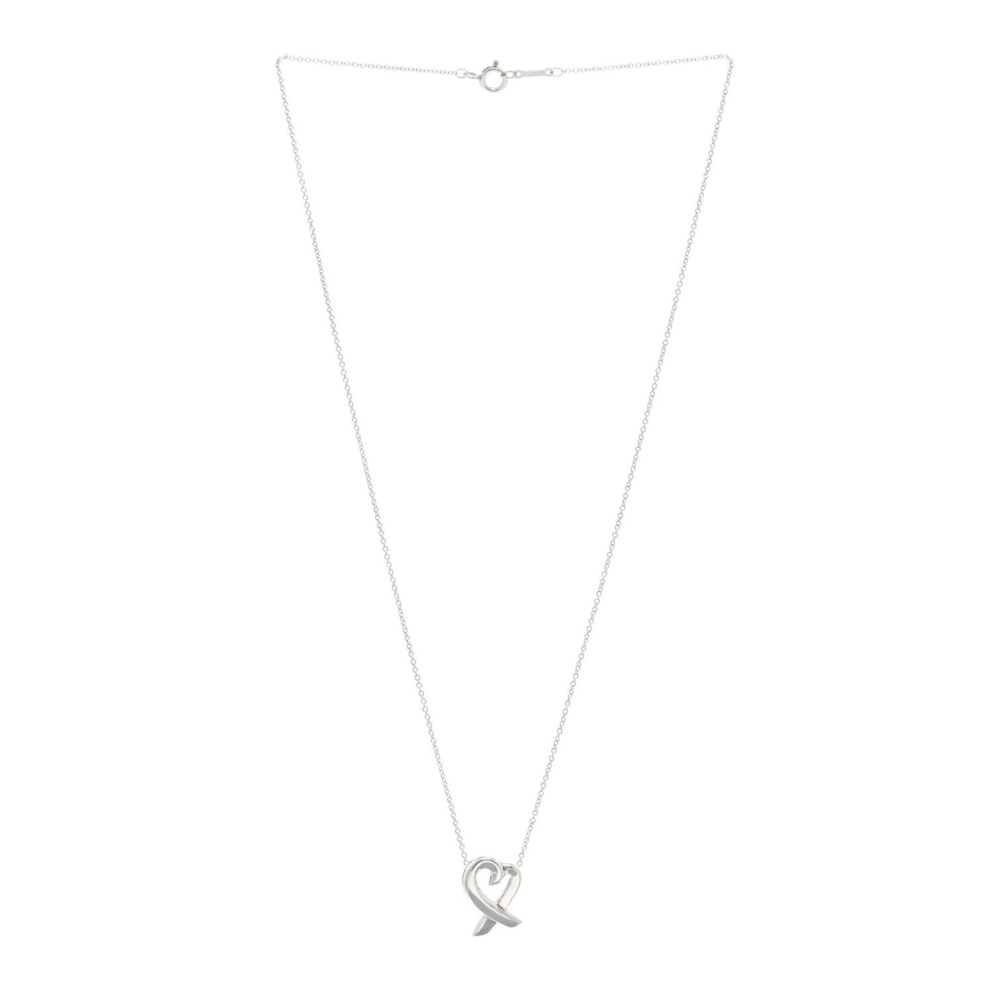 Sterling Silver Small Paloma Picasso Loving Heart Pendant Necklace