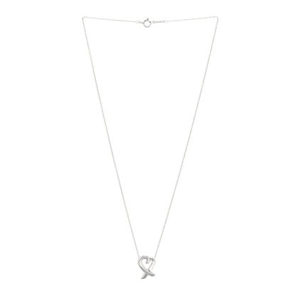 Tiffany Sterling Silver Small Paloma Picasso Loving Heart Pendant Necklace 3 of 4