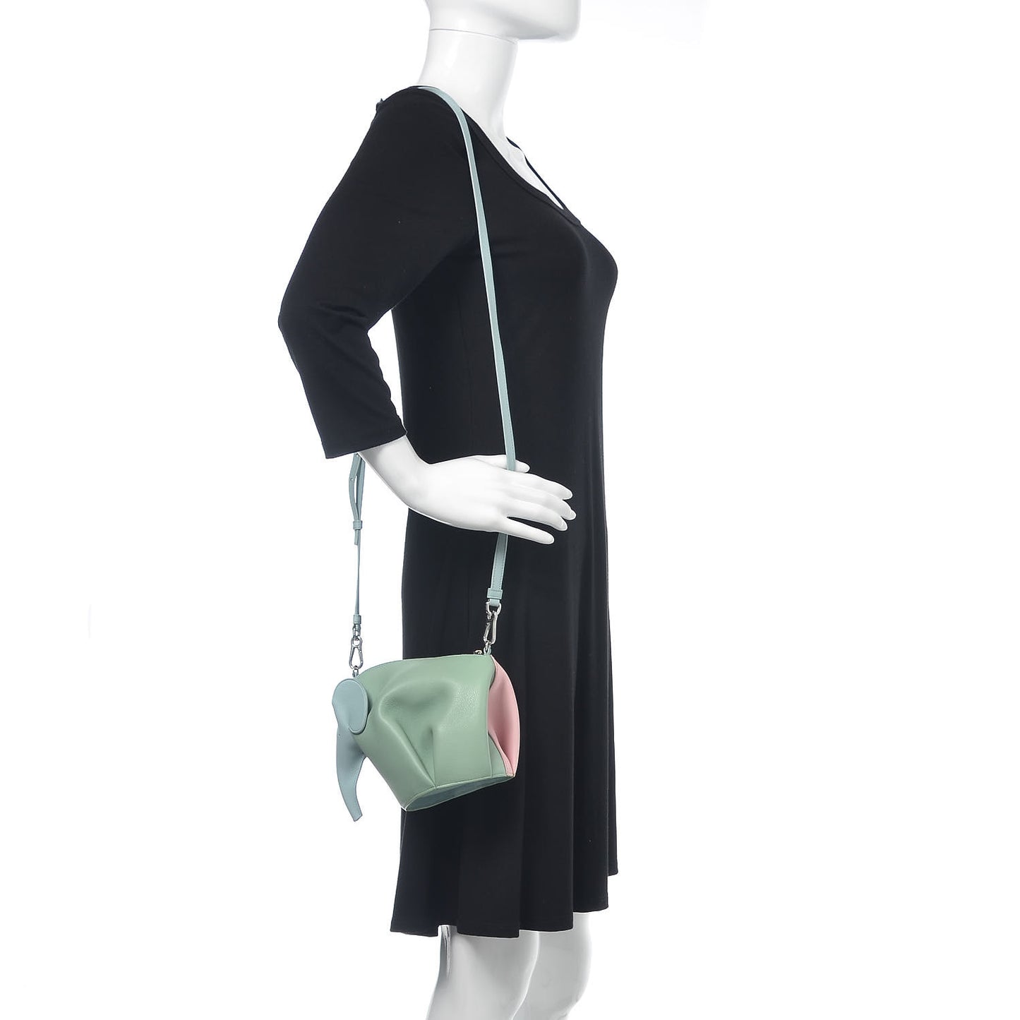 Calfskin Mini Elephant Crossbody Bag Multicolor