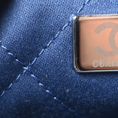 Chanel Washed Denim Quilted Studded Small Chanel 22 Blue 7 of 10