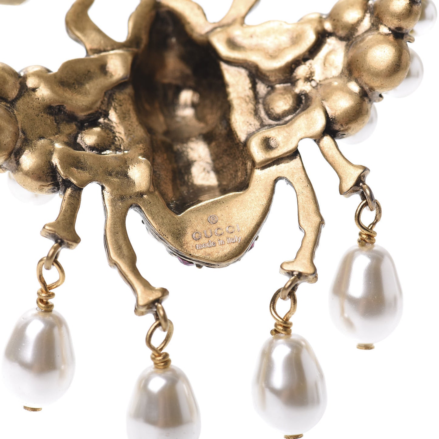 Crystal Pearl GG Sylvie Bee Necklace