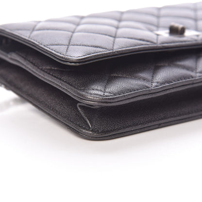 Chanel Calfskin Quilted Reissue Wallet On Chain WOC Grey 9 of 12
