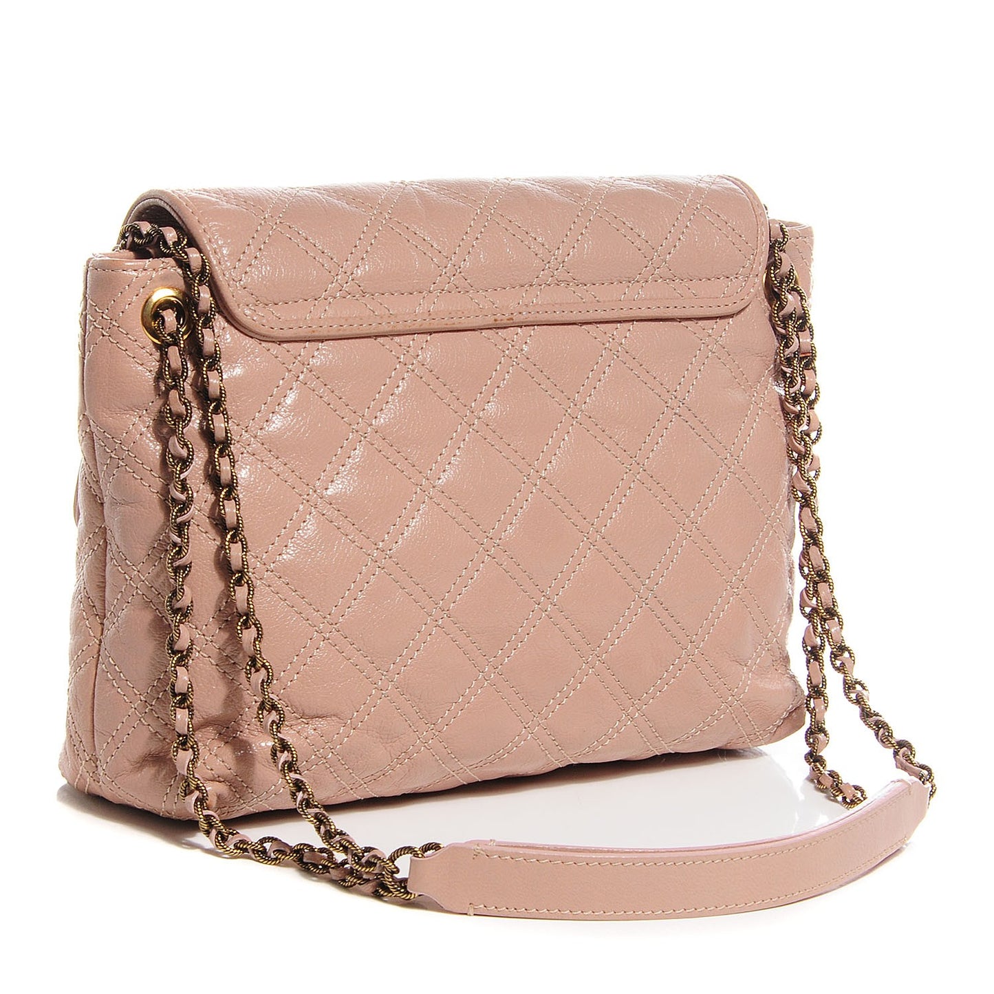 Lacquered Lambskin Baroque The Large Single Flap Blush