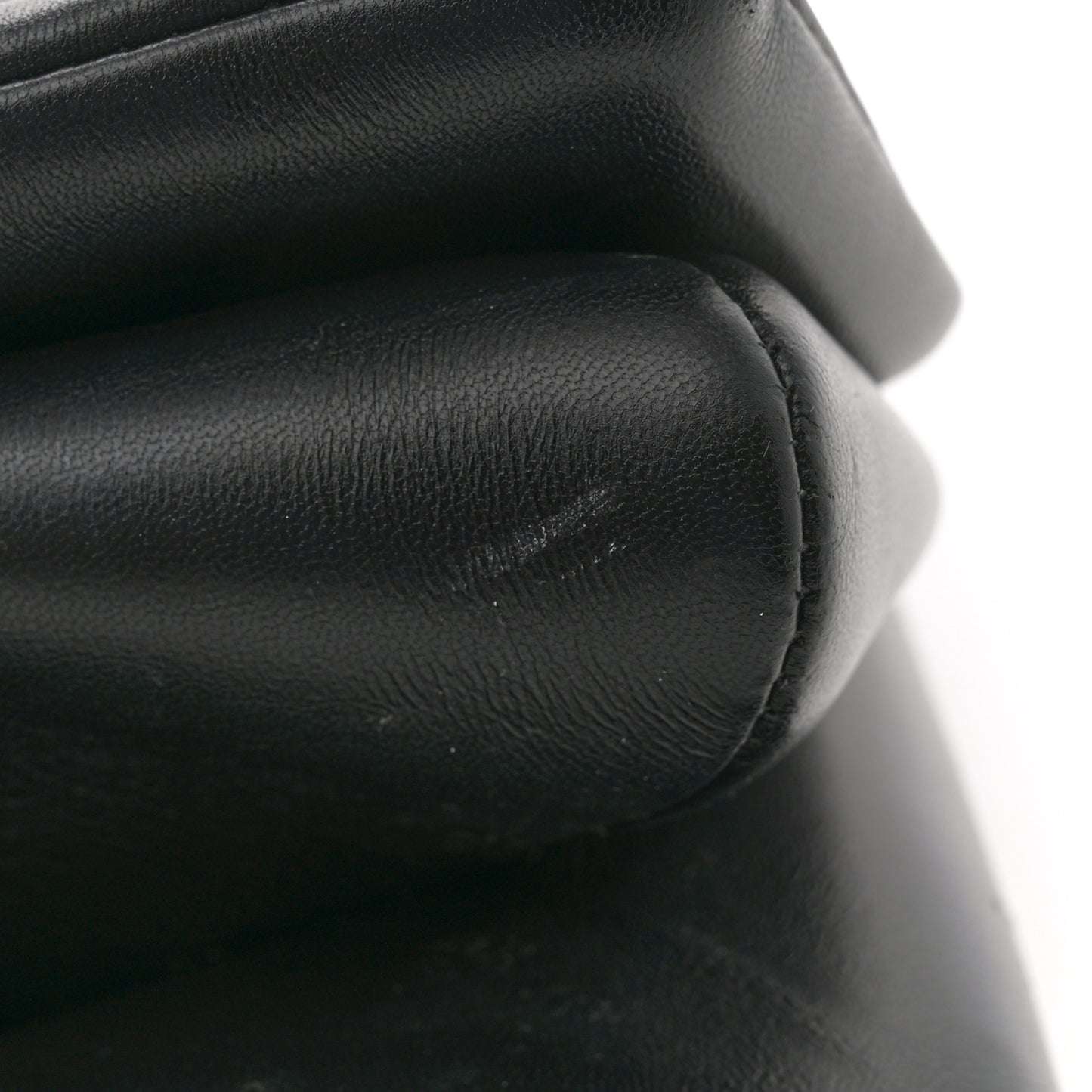 Lambskin Embossed Monogram Coussin MM Black