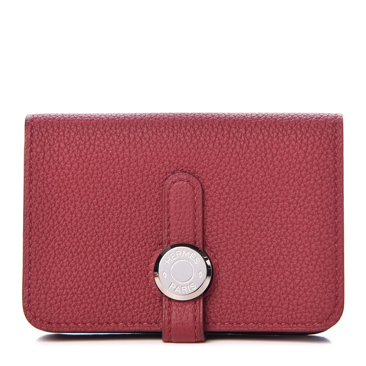 Hermes Togo Dogon Card Case Rouge Grenat 1 of 8