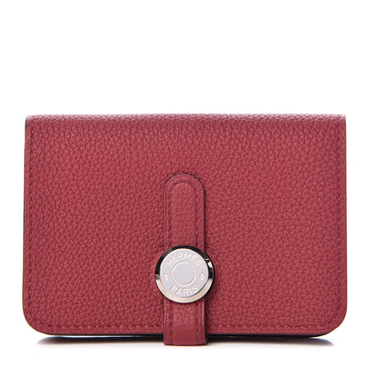 Hermes Togo Dogon Card Case Rouge Grenat 1 of 8