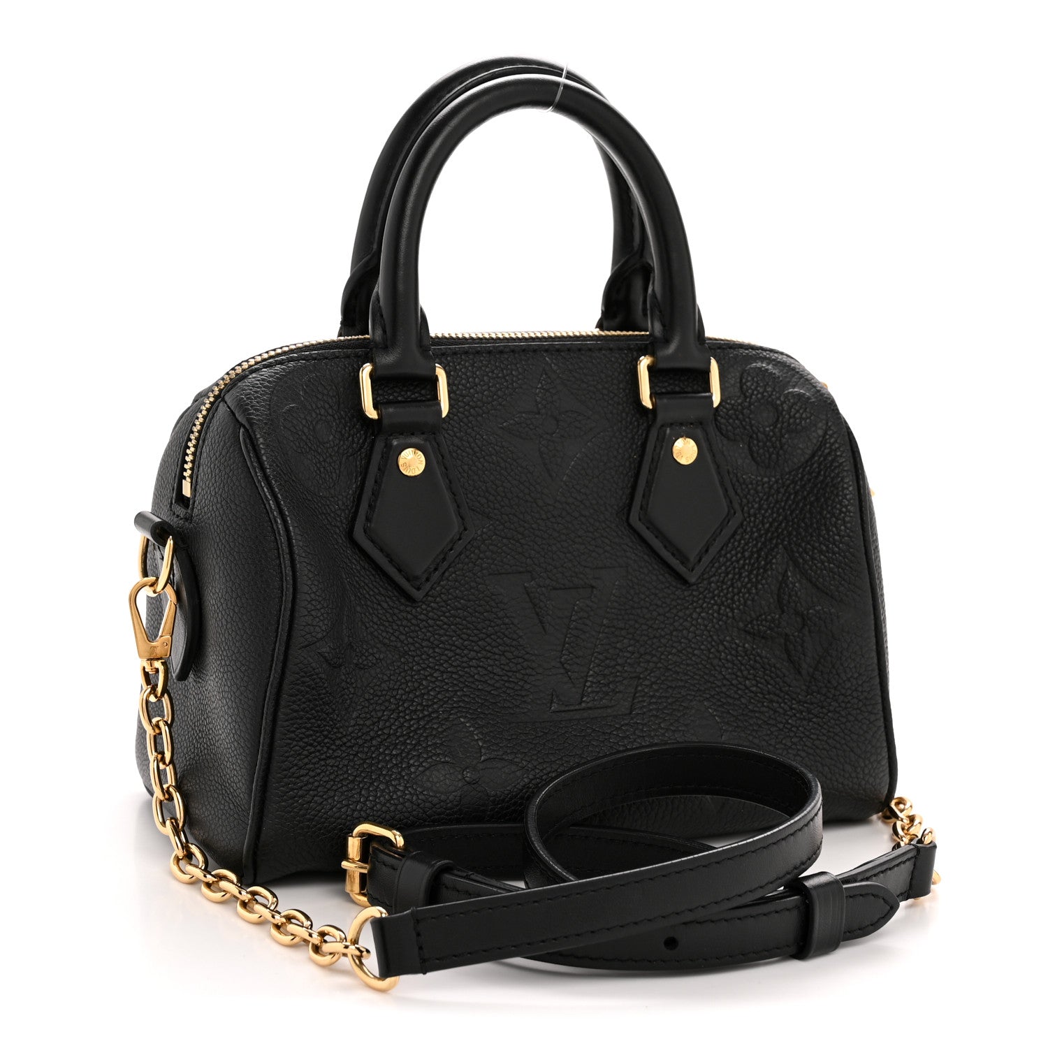 Louis Vuitton Empreinte Monogram Giant Speedy Bandouliere 20 Black 3 of 12