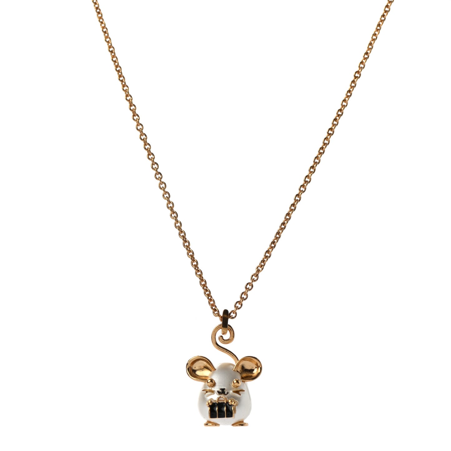 Vuittonite Rat Necklace Gold