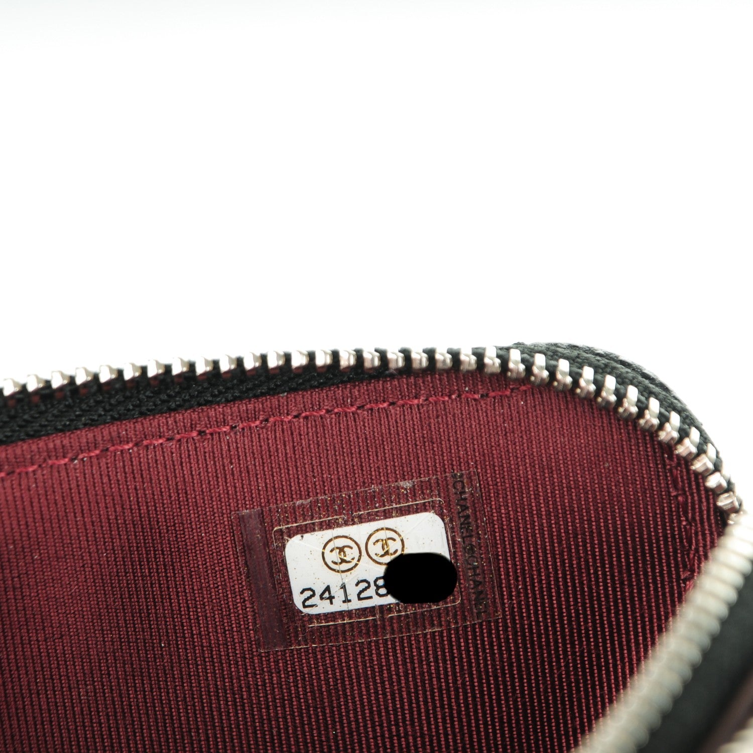 Chanel Caviar Chevron Quilted Small Clutch With Chain Black 8 of 8