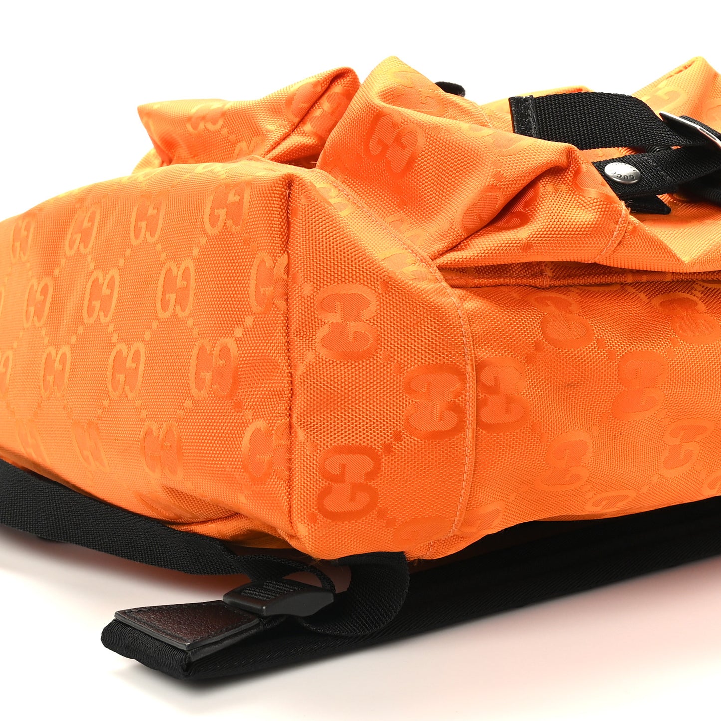 Econyl Nylon Monogram Off The Grid Utility Pocket Backpack Carrot Orange Black