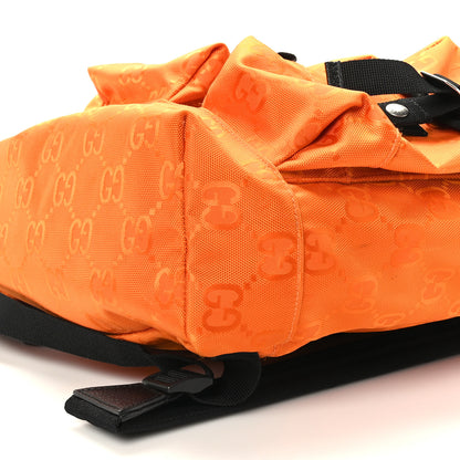 Gucci Econyl Nylon Monogram Off The Grid Utility Pocket Backpack Carrot Orange Black 9 of 9