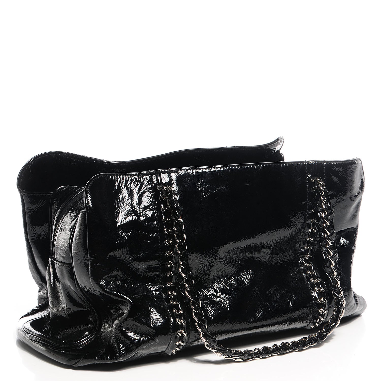 Chanel Patent Calfskin Large Luxe Ligne Tote Black 3 of 8
