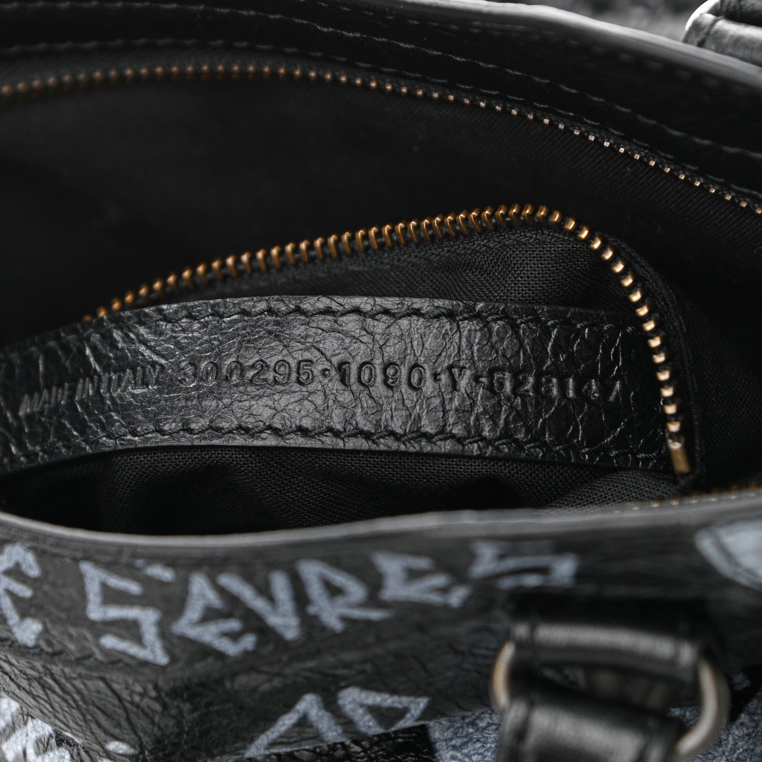 Balenciaga Agneau Arena Graffiti All Over Classic Hardware Mini City Black White 8 of 11