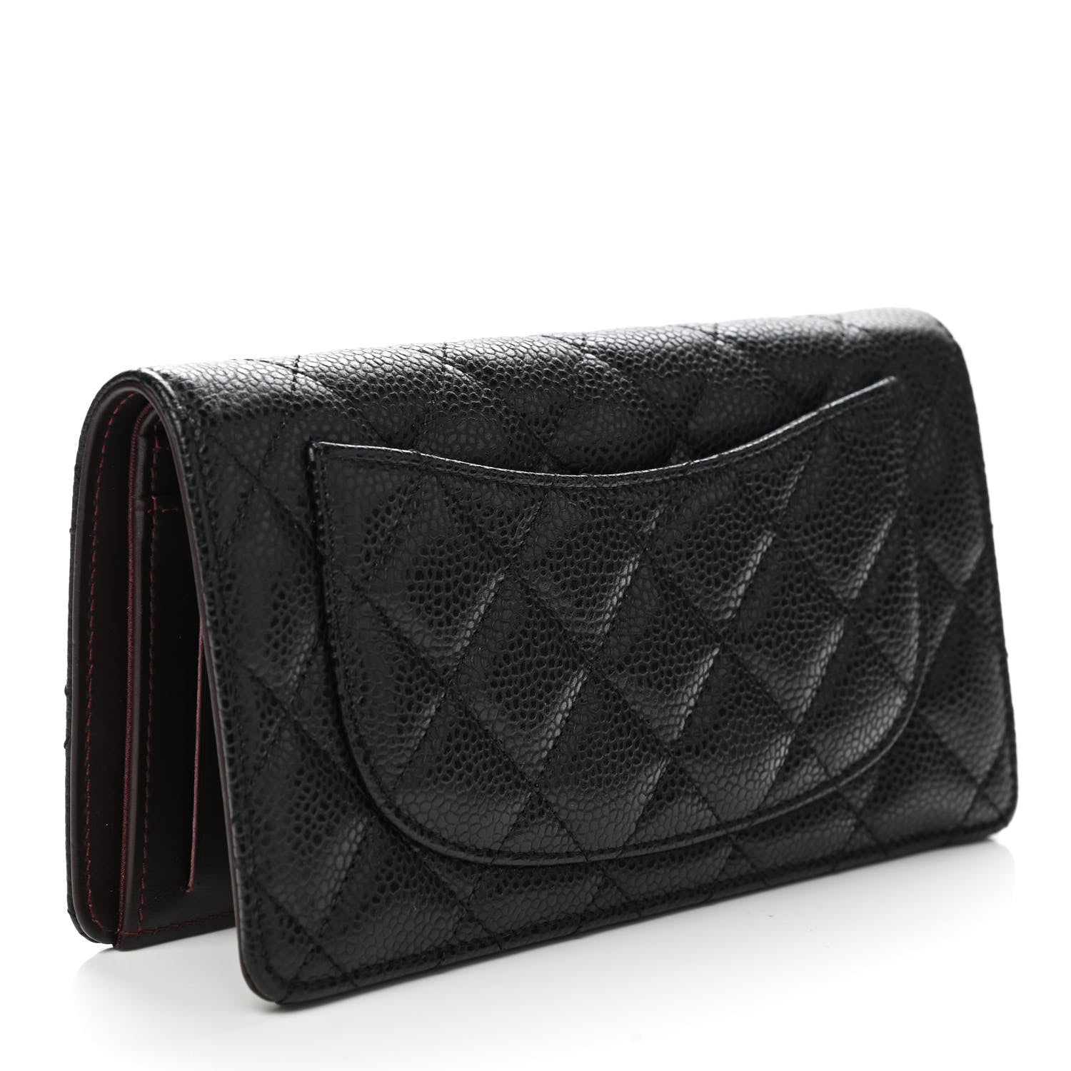 Chanel Caviar Quilted Yen Wallet Black 3 of 11