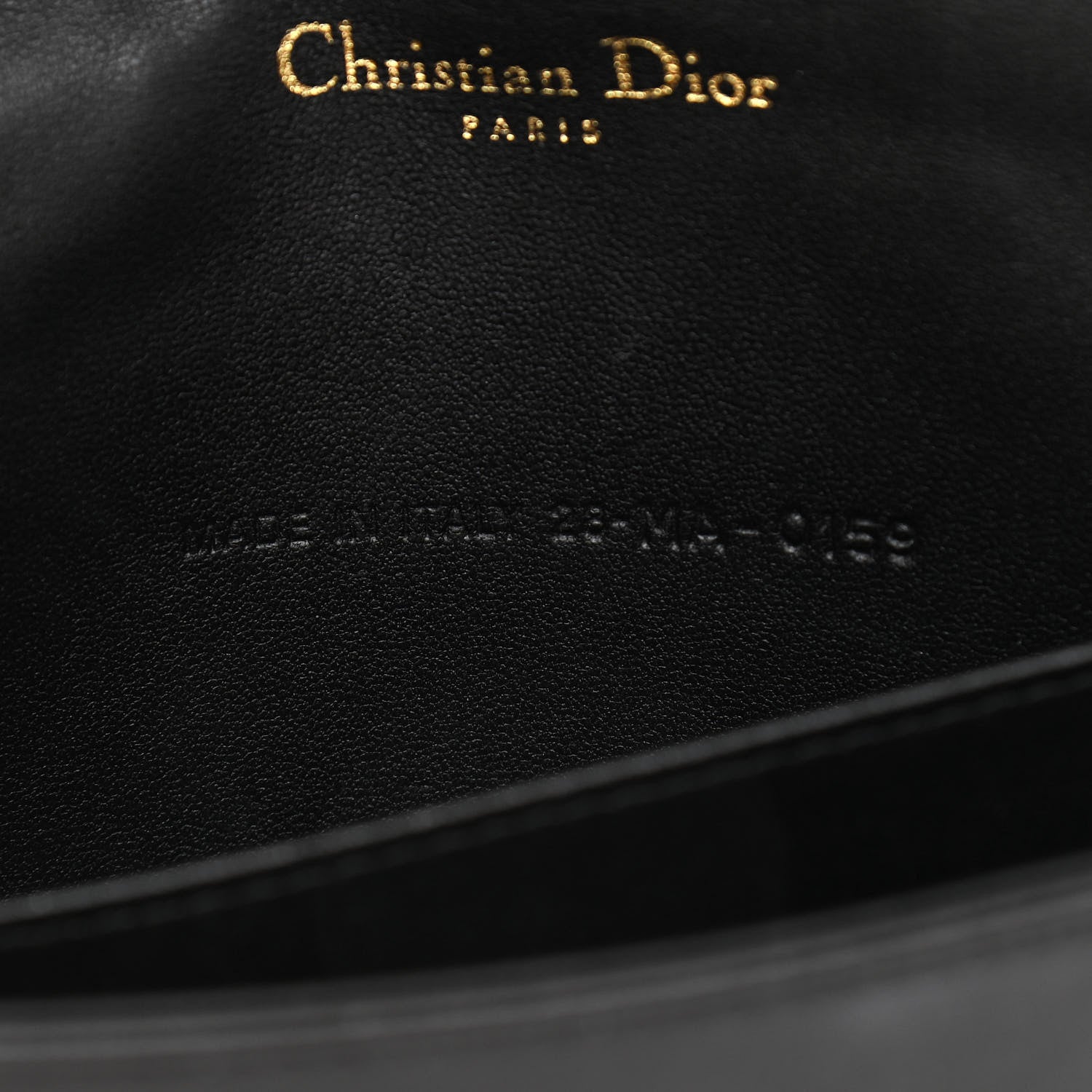 Christian Dior Lambskin Cannage Lady Dior Chain Wallet Black 8 of 12