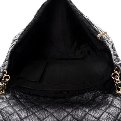 Chanel Calfskin Quilted XXL Travel Flap Bag Black 5 of 8