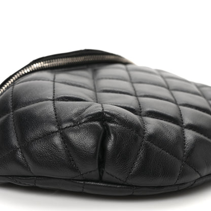Chanel Calfskin Quilted Waist Belt Bag Black 8 of 9