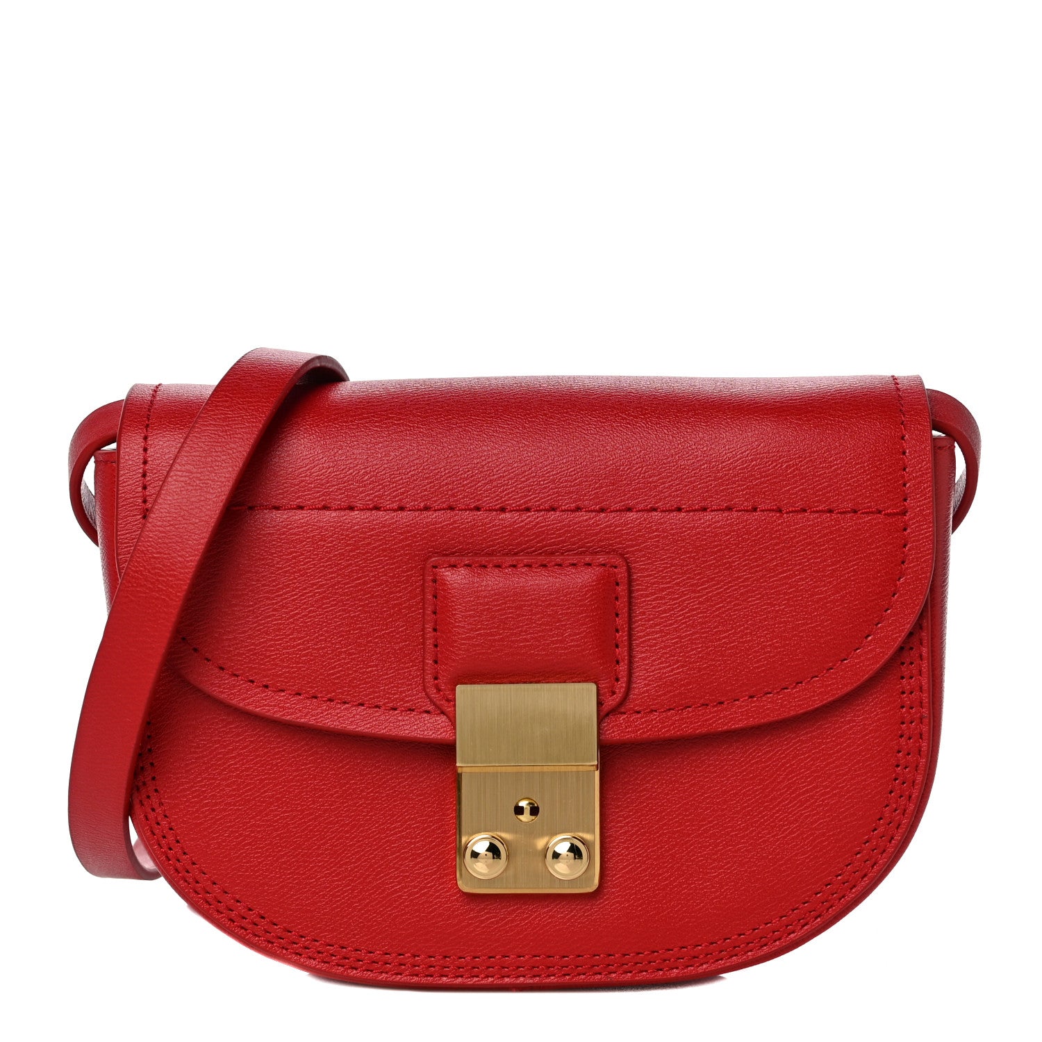 3.1 Phillip Lim Calfskin Mini Pashli Saddle Belt Bag Red 1 of 10