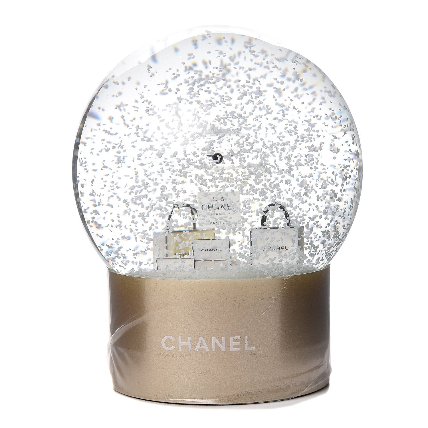 Chanel Glass N°5 Perfume Bottle Snow Globe 1 of 4