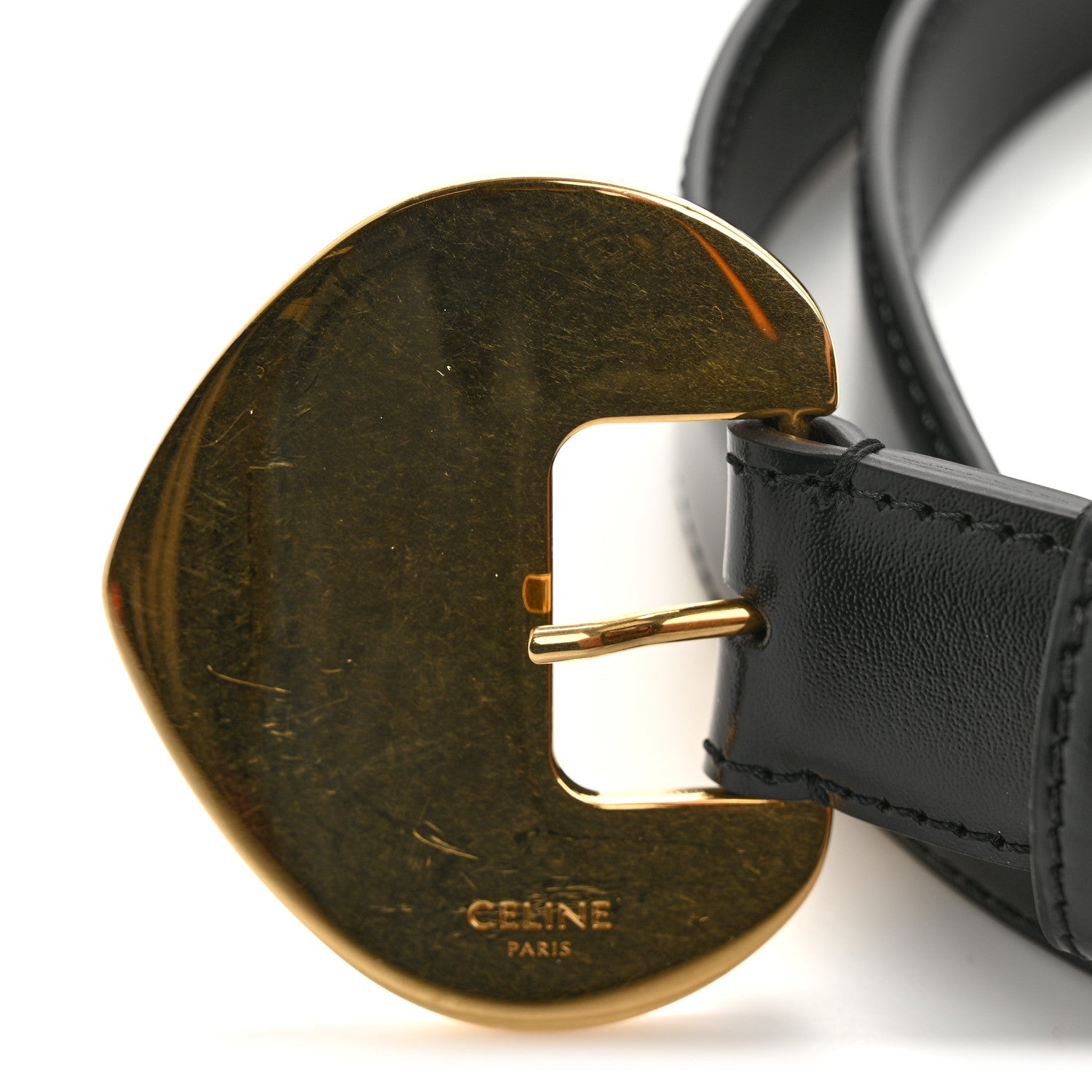 Celine Box Calfskin 25mm Cintura Belt 80 32 Black 7 of 7