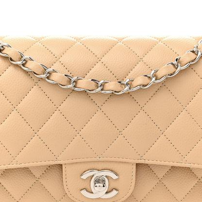 Chanel Caviar Quilted Medium Double Flap Beige 8 of 11