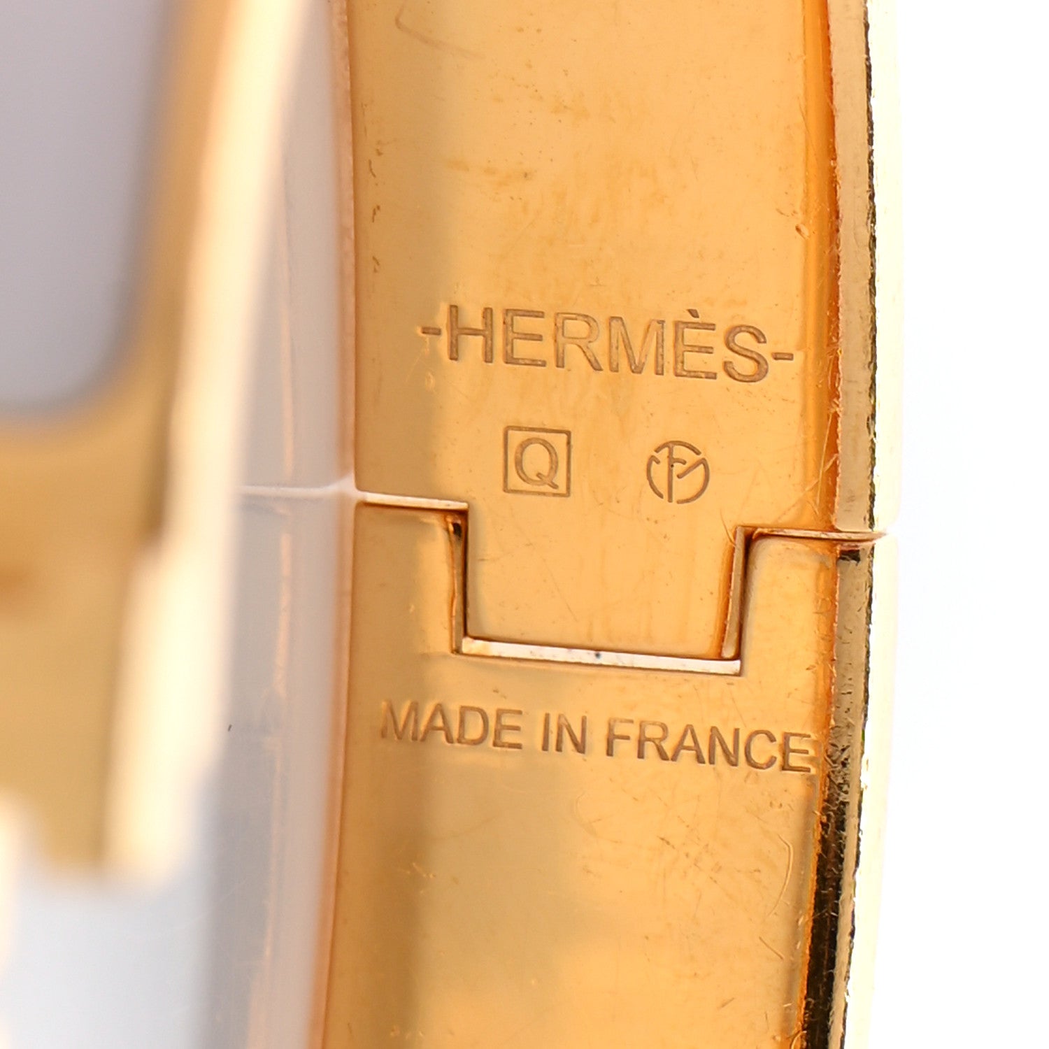 Hermes Enamel Narrow Clic Clac H Bracelet GM White 4 of 9