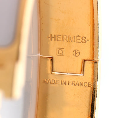 Hermes Enamel Narrow Clic Clac H Bracelet GM White 4 of 9
