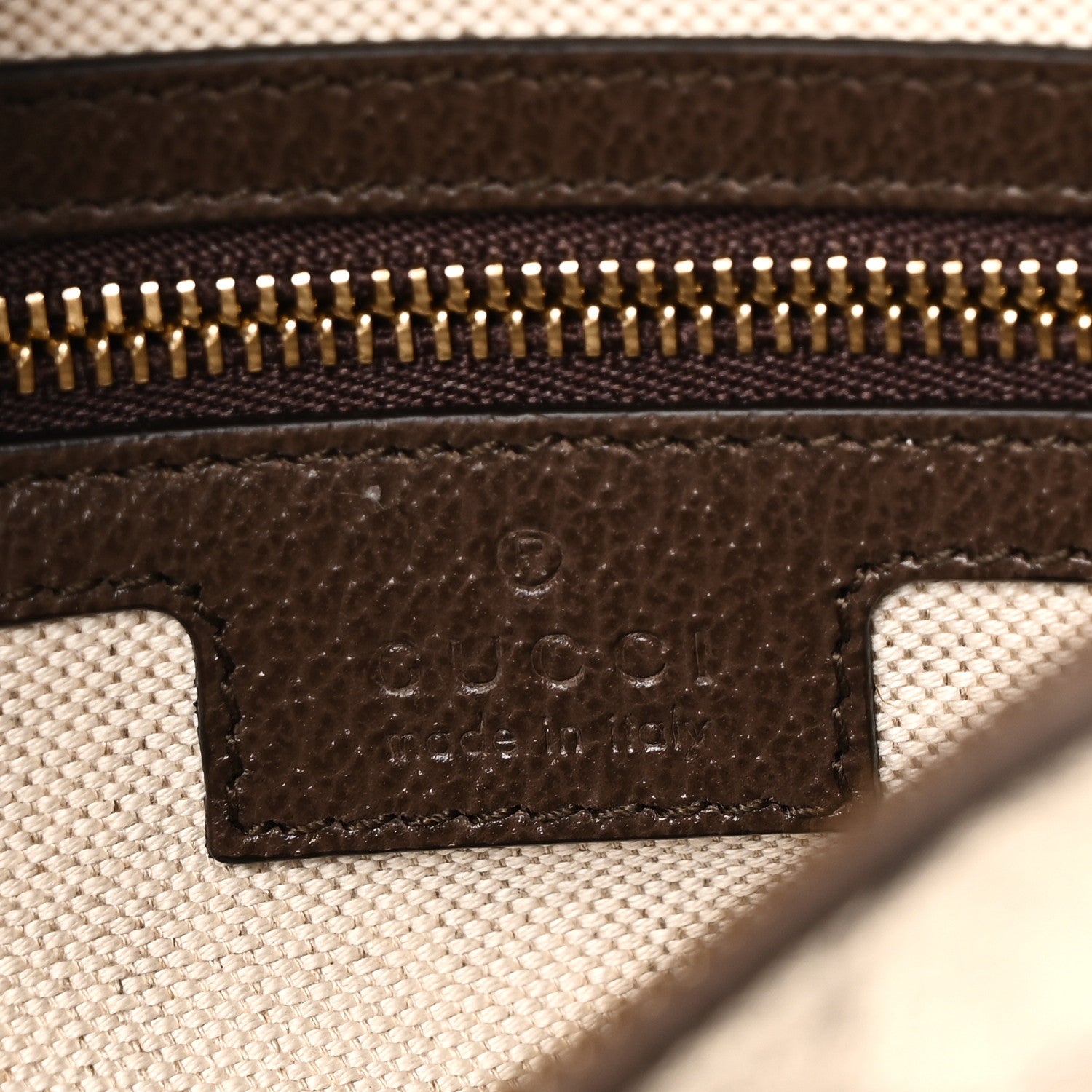 Gucci GG Supreme Monogram Textured Calfskin Web Super Mini Ophidia Shoulder Bag Beige Ebony New Acero 6 of 10