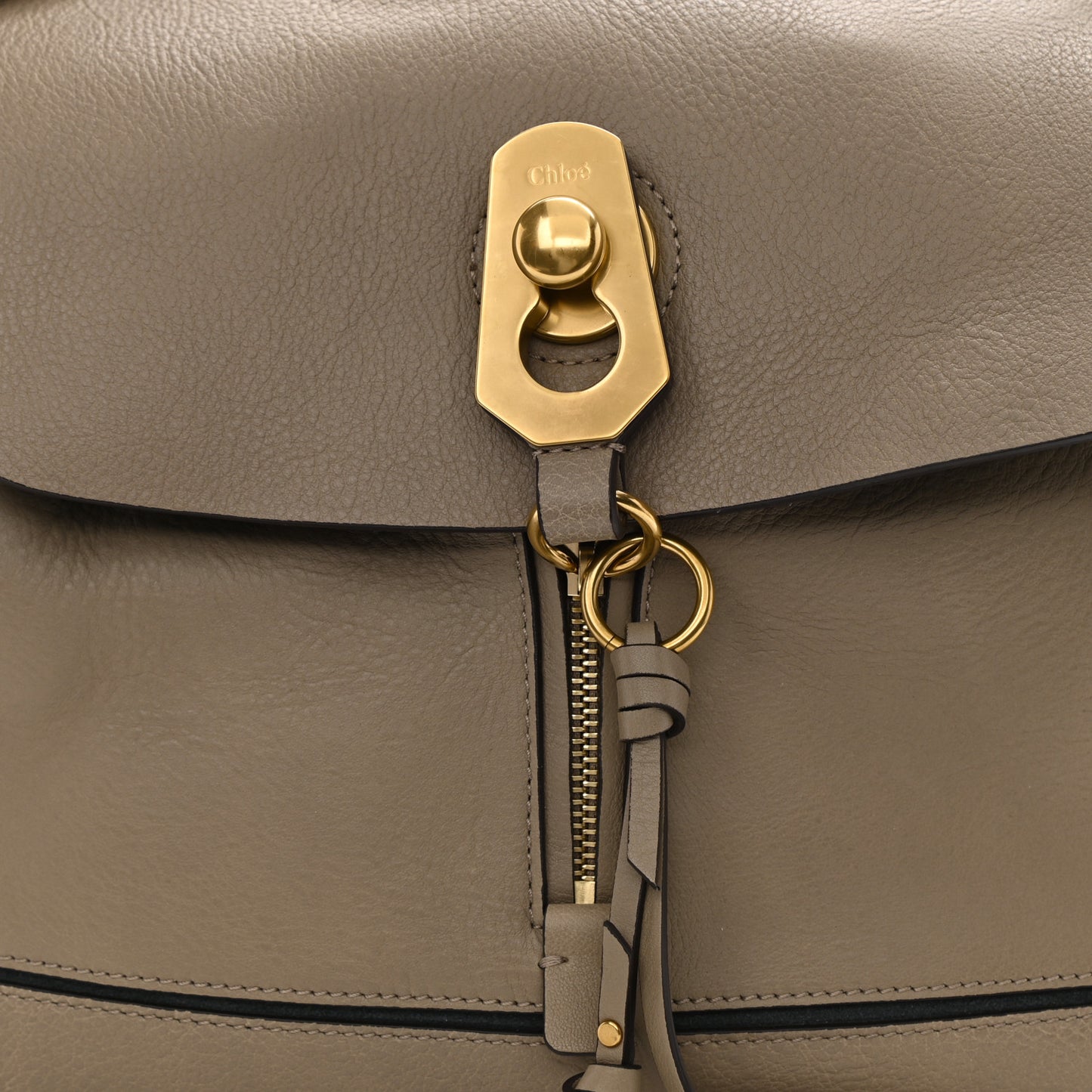 Calfskin Medium Owen Flap Bag Motty Grey