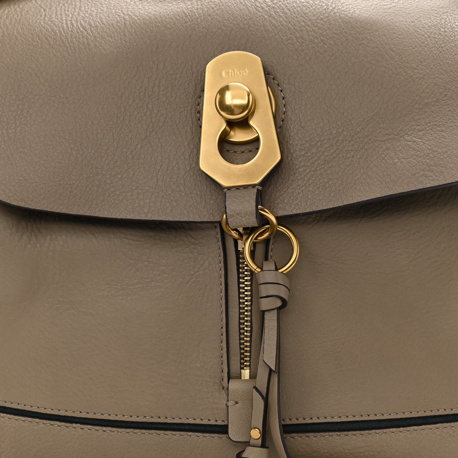 Chloe Calfskin Medium Owen Flap Bag Motty Grey 14 of 15