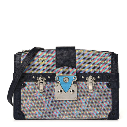 Louis Vuitton Calfskin Monogram LV Pop Trunk Clutch Blue 1 of 8