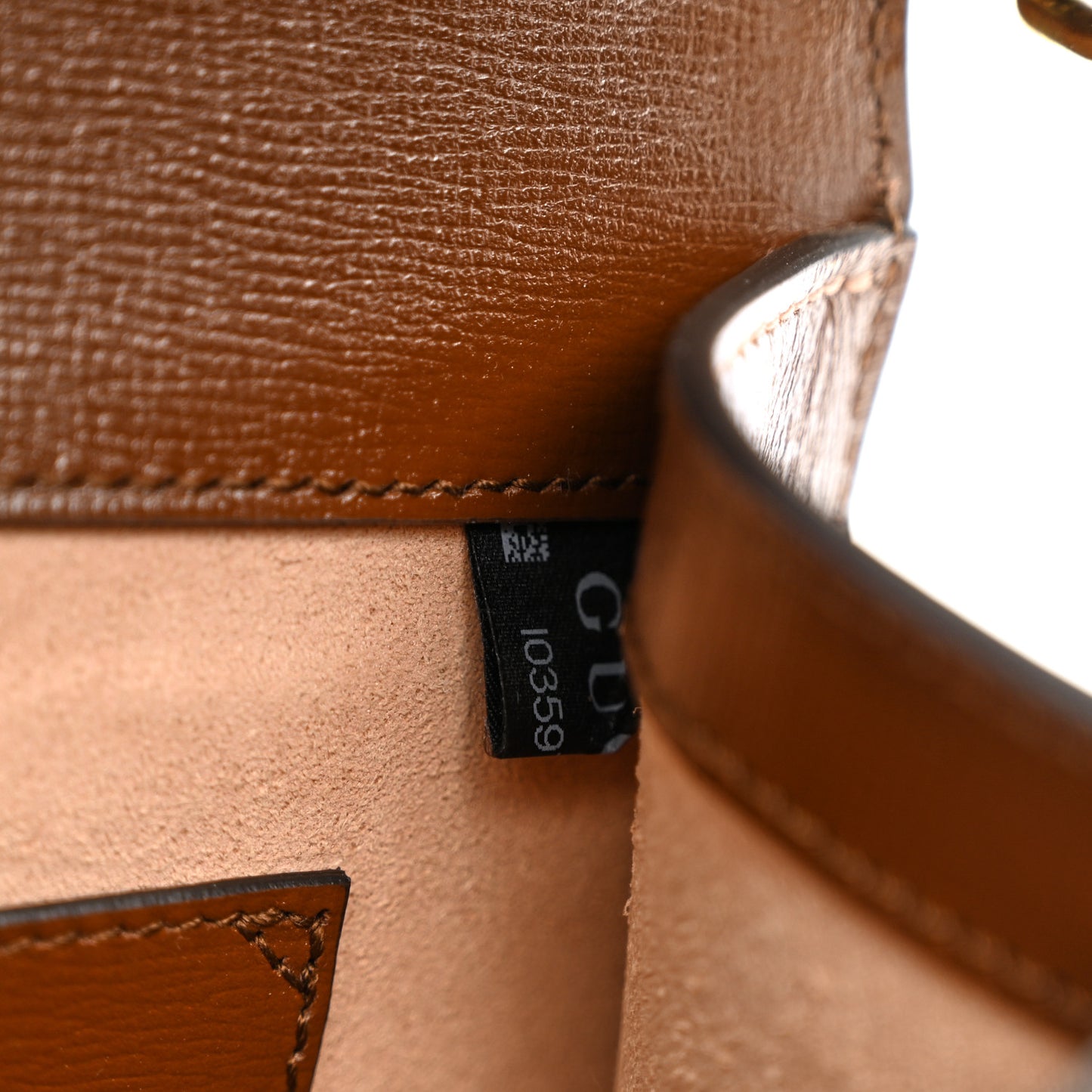 GG Supreme Monogram Azalea Calfskin Web Small Horsebit 1955 Crossbody Bag Beige Ebony Brown Sugar