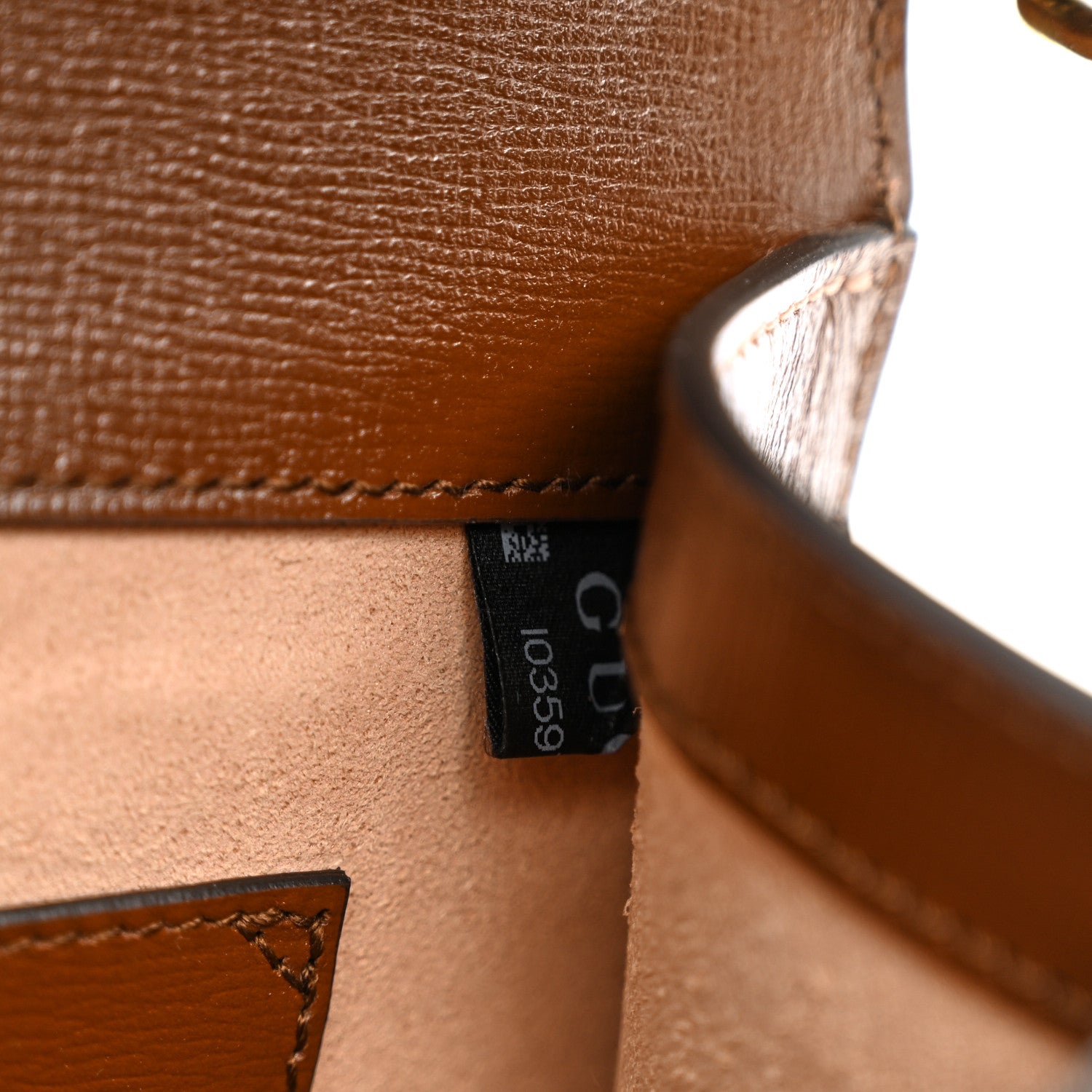 Gucci GG Supreme Monogram Azalea Calfskin Web Small Horsebit 1955 Crossbody Bag Beige Ebony Brown Sugar 8 of 14