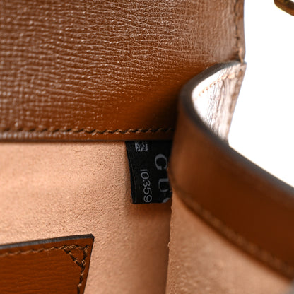 Gucci GG Supreme Monogram Azalea Calfskin Web Small Horsebit 1955 Crossbody Bag Beige Ebony Brown Sugar 8 of 14